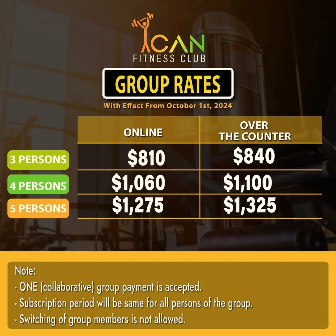 Special group membership pricing at IcanFitness for teams and friends